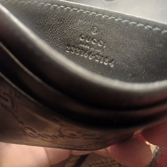 gucci credit card holder 2331662134 black leather - Picture 2 of 5